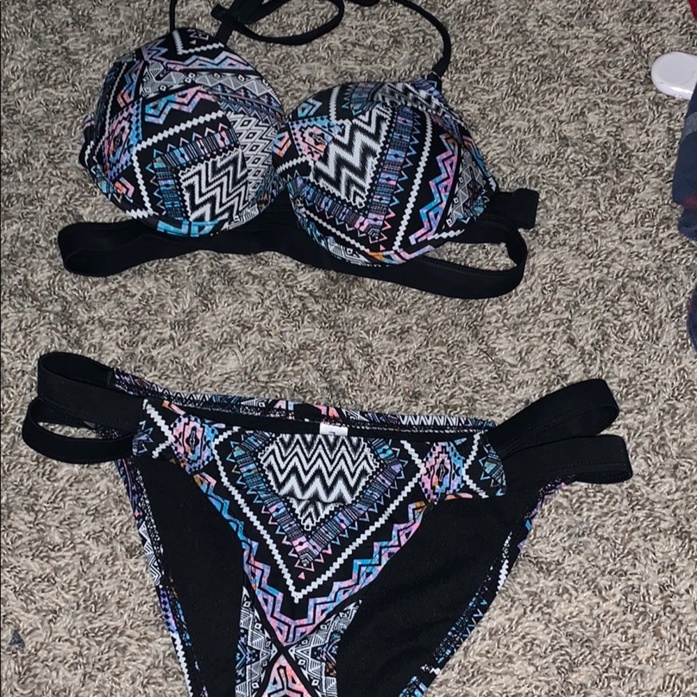 multi-way colored push up bikini